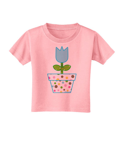 Easter Tulip Design - Blue Toddler T-Shirt by TooLoud-Toddler T-Shirt-TooLoud-Candy-Pink-2T-Davson Sales