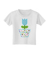 Easter Tulip Design - Blue Toddler T-Shirt by TooLoud-Toddler T-Shirt-TooLoud-White-2T-Davson Sales