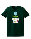 Easter Tulip Design - Blue Womens Dark T-Shirt by TooLoud-Womens T-Shirt-TooLoud-Forest-Green-Small-Davson Sales