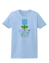 Easter Tulip Design - Blue Womens T-Shirt by TooLoud-Womens T-Shirt-TooLoud-Light-Blue-X-Small-Davson Sales