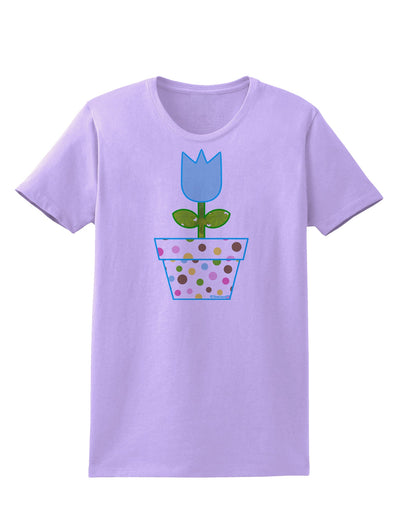 Easter Tulip Design - Blue Womens T-Shirt by TooLoud-Womens T-Shirt-TooLoud-Lavender-X-Small-Davson Sales