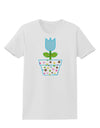 Easter Tulip Design - Blue Womens T-Shirt by TooLoud-Womens T-Shirt-TooLoud-White-X-Small-Davson Sales