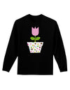 Easter Tulip Design - Pink Adult Long Sleeve Dark T-Shirt by TooLoud-TooLoud-Black-Small-Davson Sales