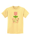 Easter Tulip Design - Pink Childrens T-Shirt by TooLoud-Childrens T-Shirt-TooLoud-Daffodil-Yellow-X-Small-Davson Sales