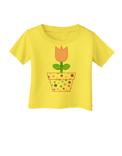 Easter Tulip Design - Pink Infant T-Shirt by TooLoud-Infant T-Shirt-TooLoud-Yellow-06-Months-Davson Sales