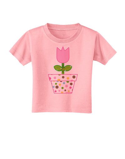 Easter Tulip Design - Pink Toddler T-Shirt by TooLoud-Toddler T-Shirt-TooLoud-Candy-Pink-2T-Davson Sales