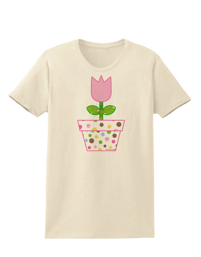 Easter Tulip Design - Pink Womens T-Shirt by TooLoud-Womens T-Shirt-TooLoud-Natural-X-Small-Davson Sales