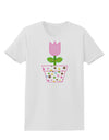 Easter Tulip Design - Pink Womens T-Shirt by TooLoud-Womens T-Shirt-TooLoud-White-X-Small-Davson Sales