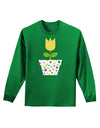 Easter Tulip Design - Yellow Adult Long Sleeve Dark T-Shirt by TooLoud-TooLoud-Kelly-Green-Small-Davson Sales