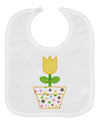 Easter Tulip Design - Yellow Baby Bib by TooLoud