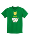 Easter Tulip Design - Yellow Childrens Dark T-Shirt by TooLoud-Childrens T-Shirt-TooLoud-Kelly-Green-X-Small-Davson Sales