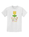 Easter Tulip Design - Yellow Childrens T-Shirt by TooLoud-Childrens T-Shirt-TooLoud-White-X-Small-Davson Sales