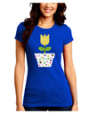 Easter Tulip Design - Yellow Juniors Crew Dark T-Shirt by TooLoud-T-Shirts Juniors Tops-TooLoud-Royal-Blue-Juniors Fitted Small-Davson Sales