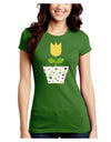 Easter Tulip Design - Yellow Juniors Crew Dark T-Shirt by TooLoud-T-Shirts Juniors Tops-TooLoud-Kiwi-Green-Juniors Fitted X-Small-Davson Sales