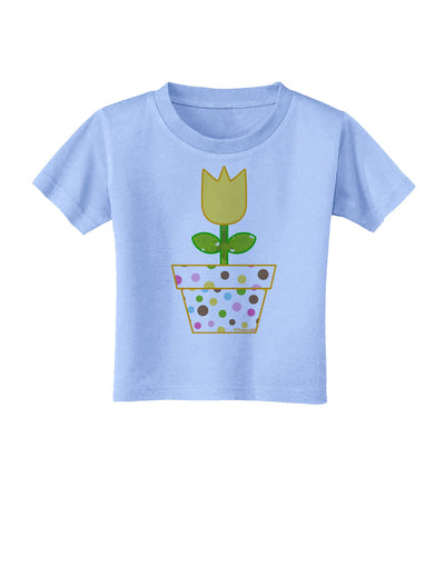 Easter Tulip Design - Yellow Toddler T-Shirt by TooLoud-Toddler T-Shirt-TooLoud-Aquatic-Blue-2T-Davson Sales