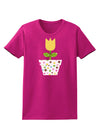 Easter Tulip Design - Yellow Womens Dark T-Shirt by TooLoud-Womens T-Shirt-TooLoud-Hot-Pink-Small-Davson Sales