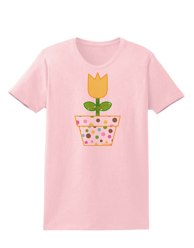 Easter Tulip Design - Yellow Womens T-Shirt by TooLoud-Womens T-Shirt-TooLoud-PalePink-X-Small-Davson Sales