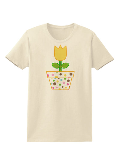 Easter Tulip Design - Yellow Womens T-Shirt by TooLoud-Womens T-Shirt-TooLoud-Natural-X-Small-Davson Sales