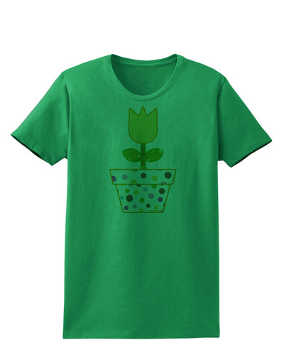 Easter Tulip Design - Yellow Womens T-Shirt by TooLoud-Womens T-Shirt-TooLoud-Kelly-Green-X-Small-Davson Sales