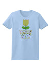 Easter Tulip Design - Yellow Womens T-Shirt by TooLoud-Womens T-Shirt-TooLoud-Light-Blue-X-Small-Davson Sales