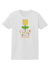 Easter Tulip Design - Yellow Womens T-Shirt by TooLoud-Womens T-Shirt-TooLoud-White-X-Small-Davson Sales