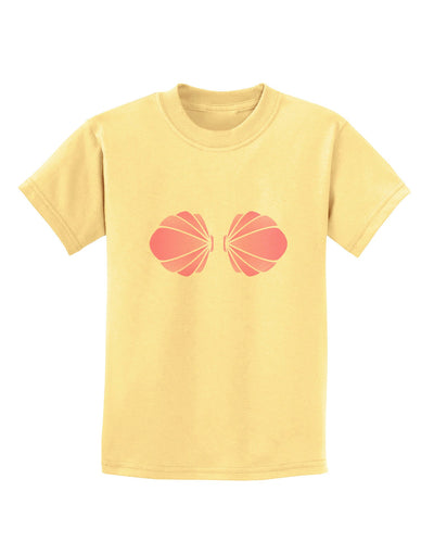 Easy Mermaid Costume Pink Shells - Halloween Childrens T-Shirt-Childrens T-Shirt-TooLoud-Daffodil-Yellow-X-Small-Davson Sales