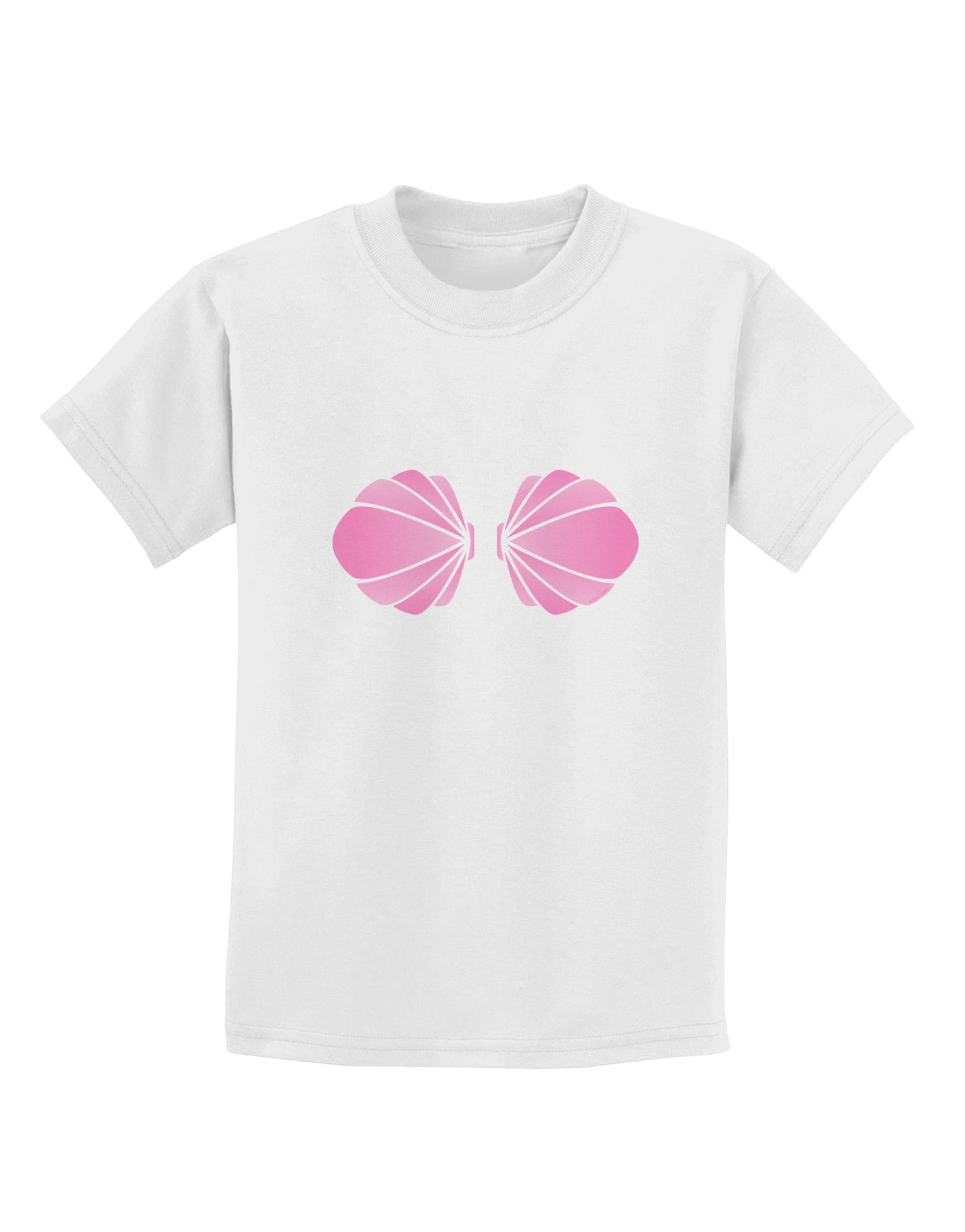 Easy Mermaid Costume Pink Shells - Halloween Childrens T-Shirt-Childrens T-Shirt-TooLoud-White-X-Small-Davson Sales