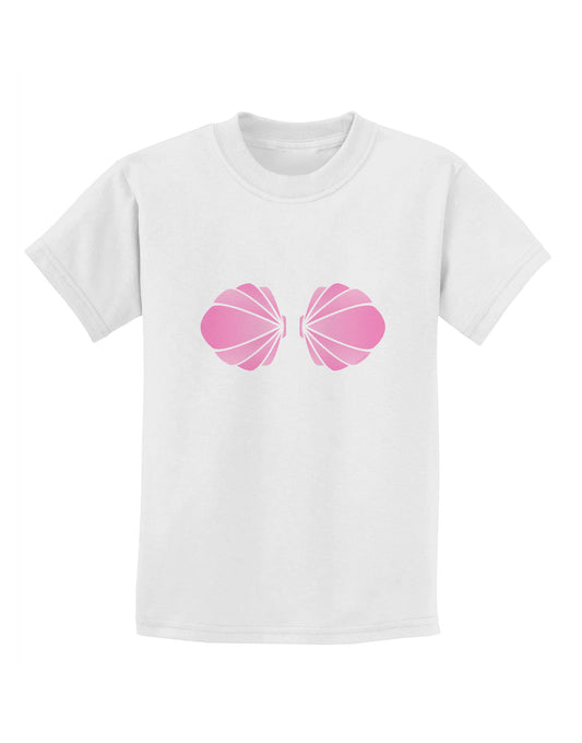 Easy Mermaid Costume Pink Shells - Halloween Childrens T-Shirt-Childrens T-Shirt-TooLoud-White-X-Small-Davson Sales