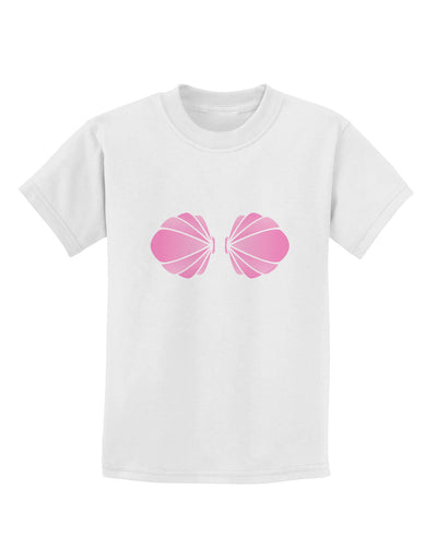 Easy Mermaid Costume Pink Shells - Halloween Childrens T-Shirt-Childrens T-Shirt-TooLoud-White-X-Small-Davson Sales