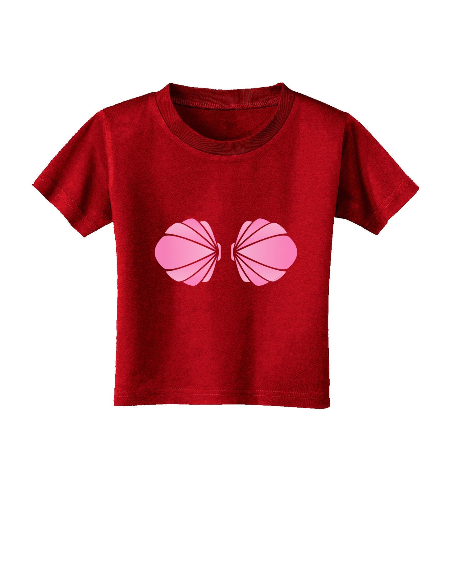 Easy Mermaid Costume Pink Shells - Halloween Toddler T-Shirt Dark-Toddler T-Shirt-TooLoud-Clover-Green-2T-Davson Sales