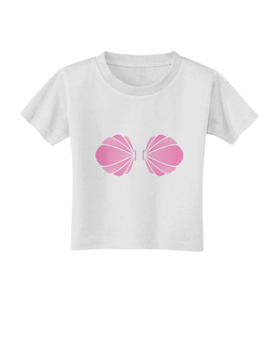 Easy Mermaid Costume Pink Shells - Halloween Toddler T-Shirt-Toddler T-Shirt-TooLoud-White-2T-Davson Sales