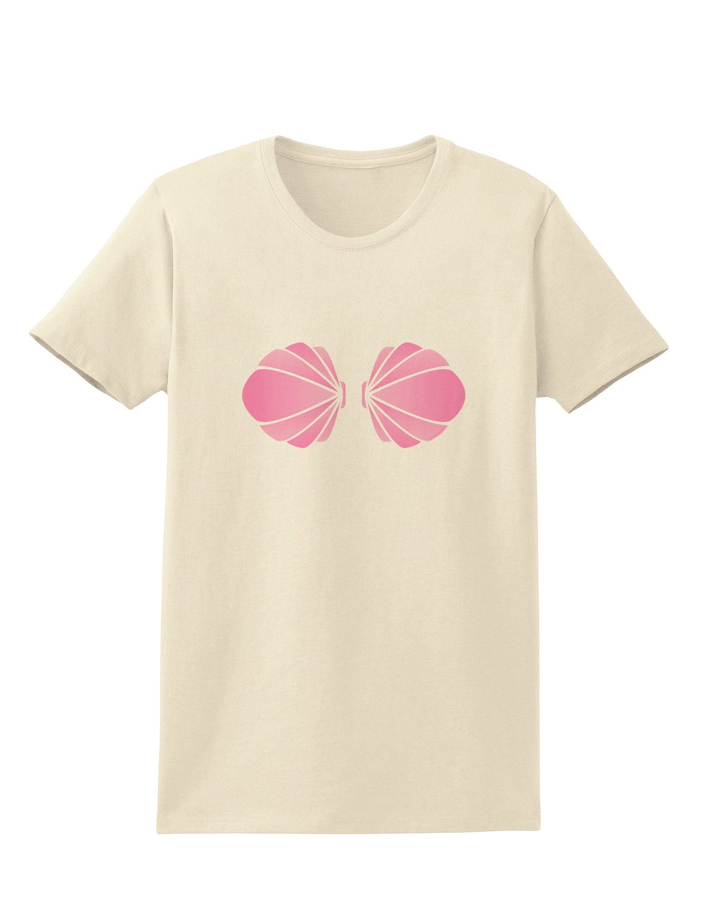Easy Mermaid Costume Pink Shells - Halloween Womens T-Shirt-Womens T-Shirt-TooLoud-Natural-X-Small-Davson Sales