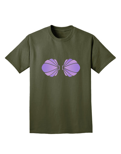 Easy Mermaid Costume Purple Shells - Halloween Adult Dark T-Shirt-Mens T-Shirt-TooLoud-Military-Green-Small-Davson Sales