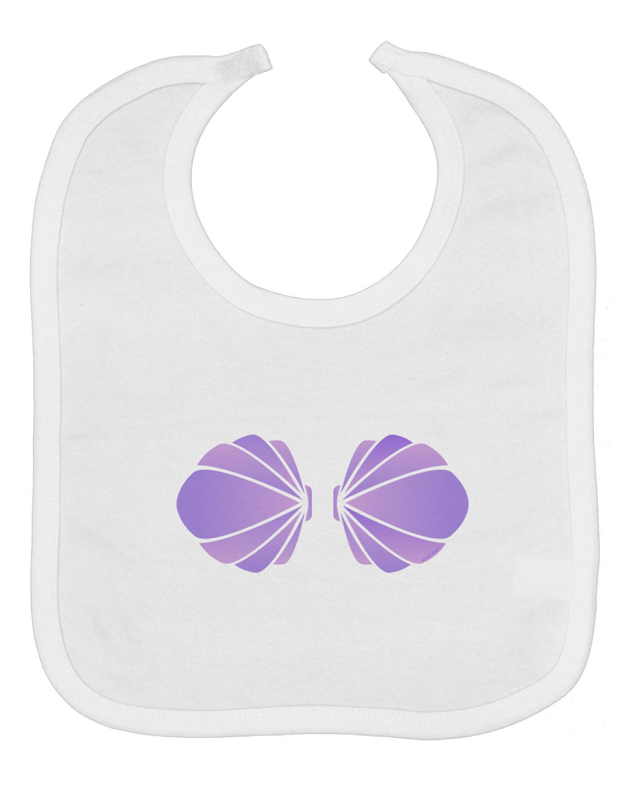 Easy Mermaid Costume Purple Shells - Halloween Baby Bib