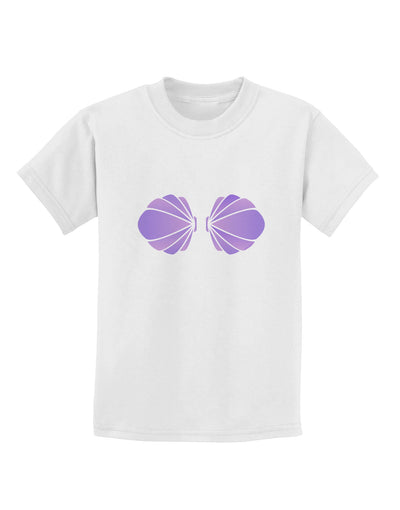 Easy Mermaid Costume Purple Shells - Halloween Childrens T-Shirt-Childrens T-Shirt-TooLoud-White-X-Small-Davson Sales