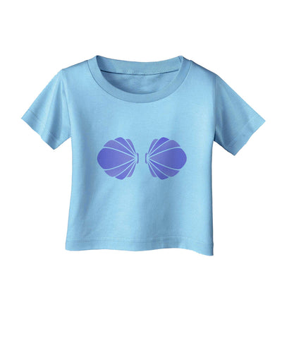 Easy Mermaid Costume Purple Shells - Halloween Infant T-Shirt-Infant T-Shirt-TooLoud-Aquatic-Blue-06-Months-Davson Sales