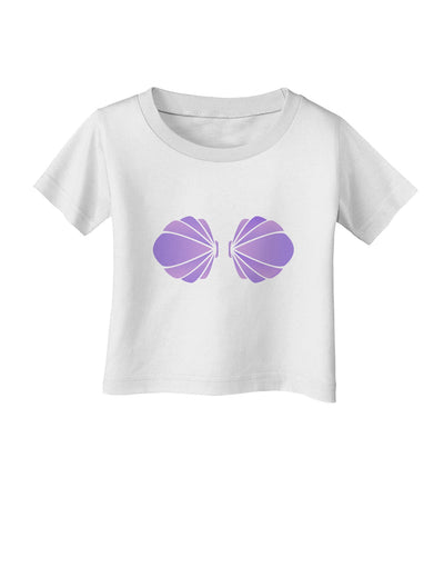 Easy Mermaid Costume Purple Shells - Halloween Infant T-Shirt-Infant T-Shirt-TooLoud-White-06-Months-Davson Sales