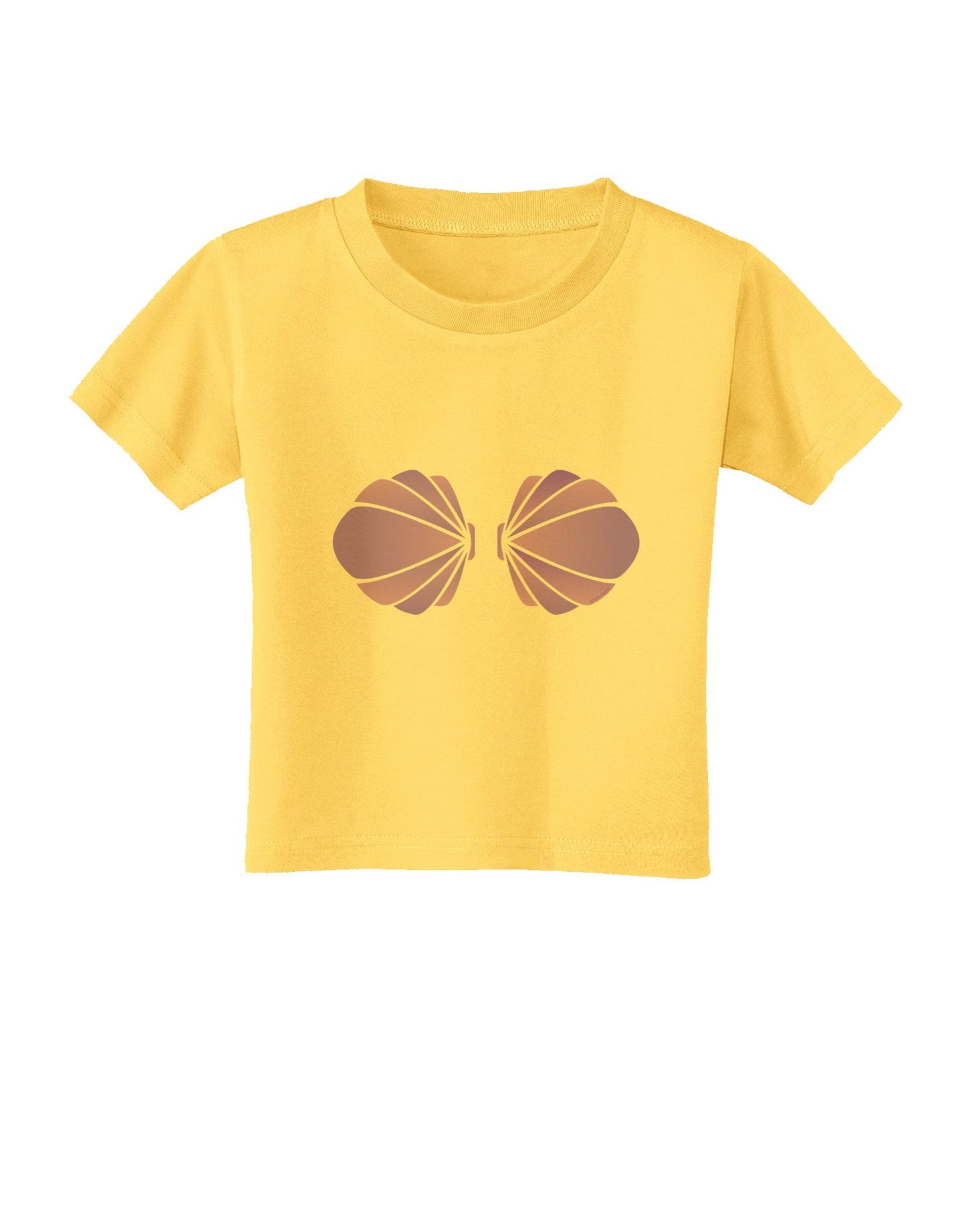 Easy Mermaid Costume Purple Shells - Halloween Toddler T-Shirt-Toddler T-Shirt-TooLoud-Yellow-2T-Davson Sales