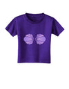 Easy Mermaid Costume Purple Shells - Halloween Toddler T-Shirt Dark-Toddler T-Shirt-TooLoud-Purple-2T-Davson Sales