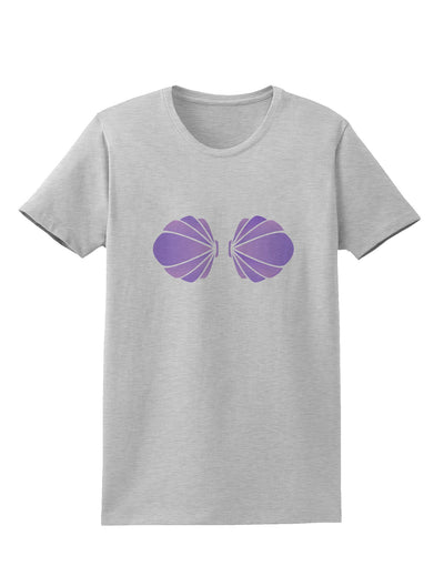 Easy Mermaid Costume Purple Shells - Halloween Womens T-Shirt-Womens T-Shirt-TooLoud-AshGray-X-Small-Davson Sales