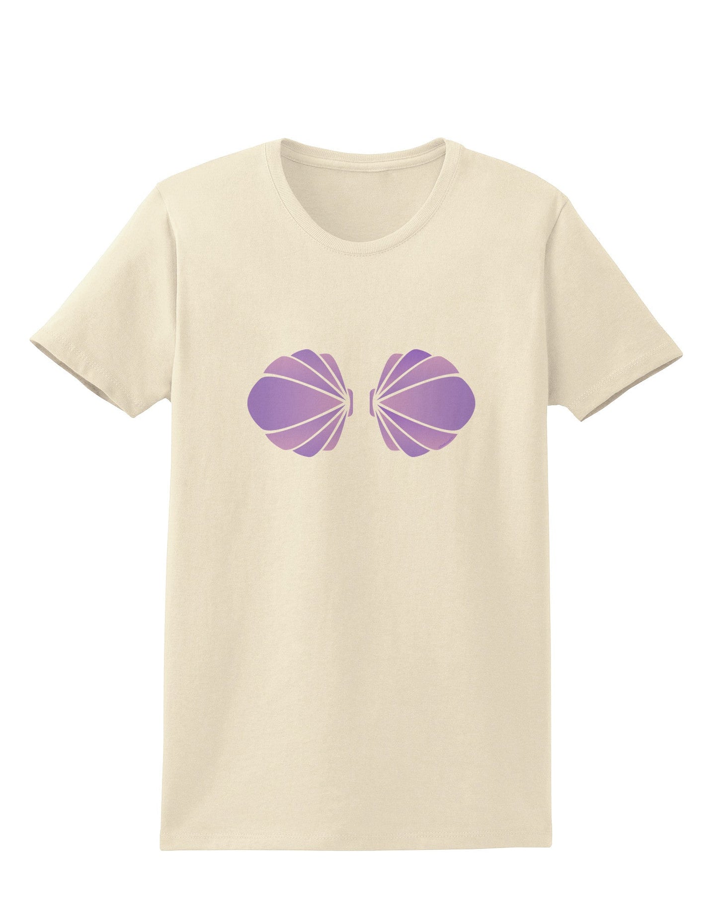 Easy Mermaid Costume Purple Shells - Halloween Womens T-Shirt-Womens T-Shirt-TooLoud-Natural-X-Small-Davson Sales