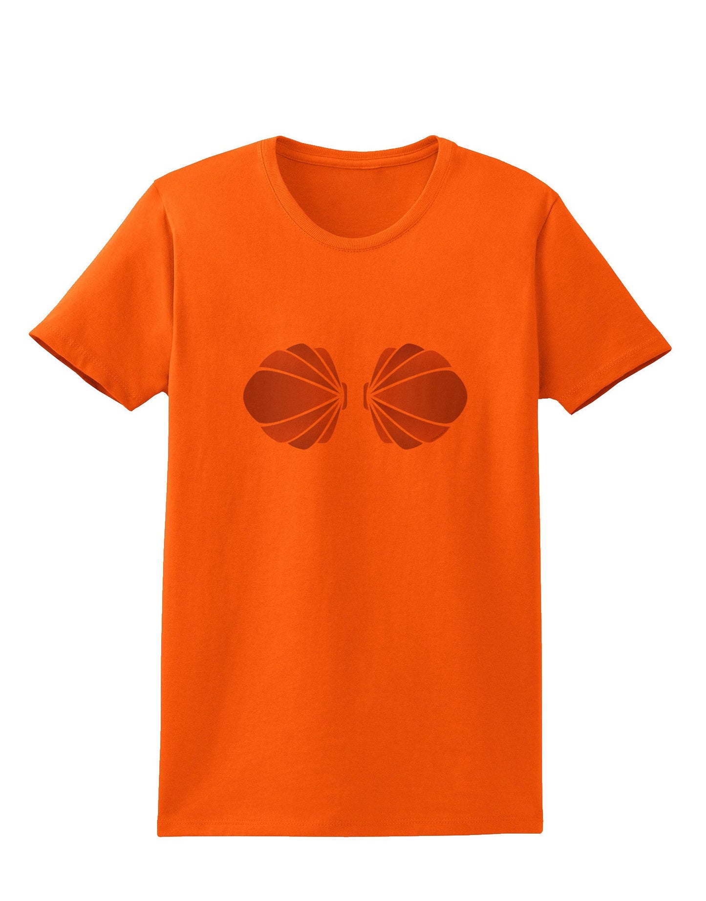 Easy Mermaid Costume Purple Shells - Halloween Womens T-Shirt-Womens T-Shirt-TooLoud-Orange-X-Small-Davson Sales