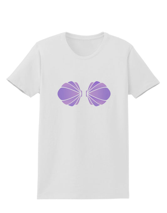 Easy Mermaid Costume Purple Shells - Halloween Womens T-Shirt-Womens T-Shirt-TooLoud-White-X-Small-Davson Sales