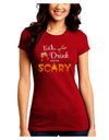 Eat Drink Scary Black Juniors Crew Dark T-Shirt-T-Shirts Juniors Tops-TooLoud-Red-Juniors Fitted Small-Davson Sales