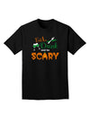 Eat Drink Scary Green Adult Dark T-Shirt-Mens T-Shirt-TooLoud-Black-Small-Davson Sales