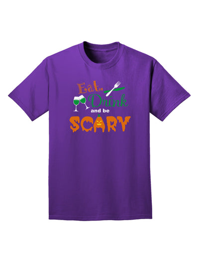 Eat Drink Scary Green Adult Dark T-Shirt-Mens T-Shirt-TooLoud-Purple-Small-Davson Sales