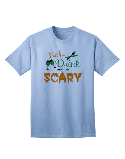 Eat Drink Scary Green Adult T-Shirt-Mens T-Shirt-TooLoud-Light-Blue-Small-Davson Sales