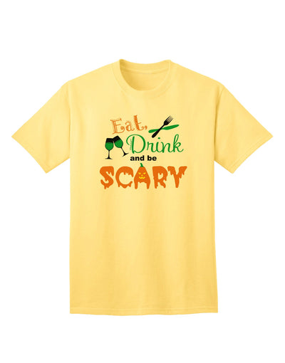 Eat Drink Scary Green Adult T-Shirt-Mens T-Shirt-TooLoud-Yellow-Small-Davson Sales