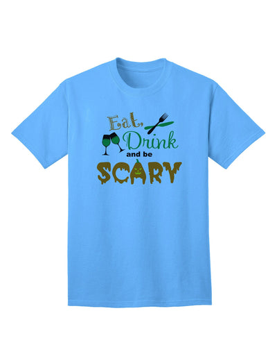 Eat Drink Scary Green Adult T-Shirt-Mens T-Shirt-TooLoud-Aquatic-Blue-Small-Davson Sales