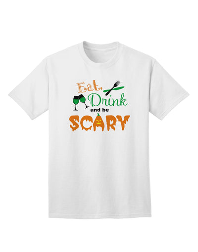 Eat Drink Scary Green Adult T-Shirt-Mens T-Shirt-TooLoud-White-Small-Davson Sales